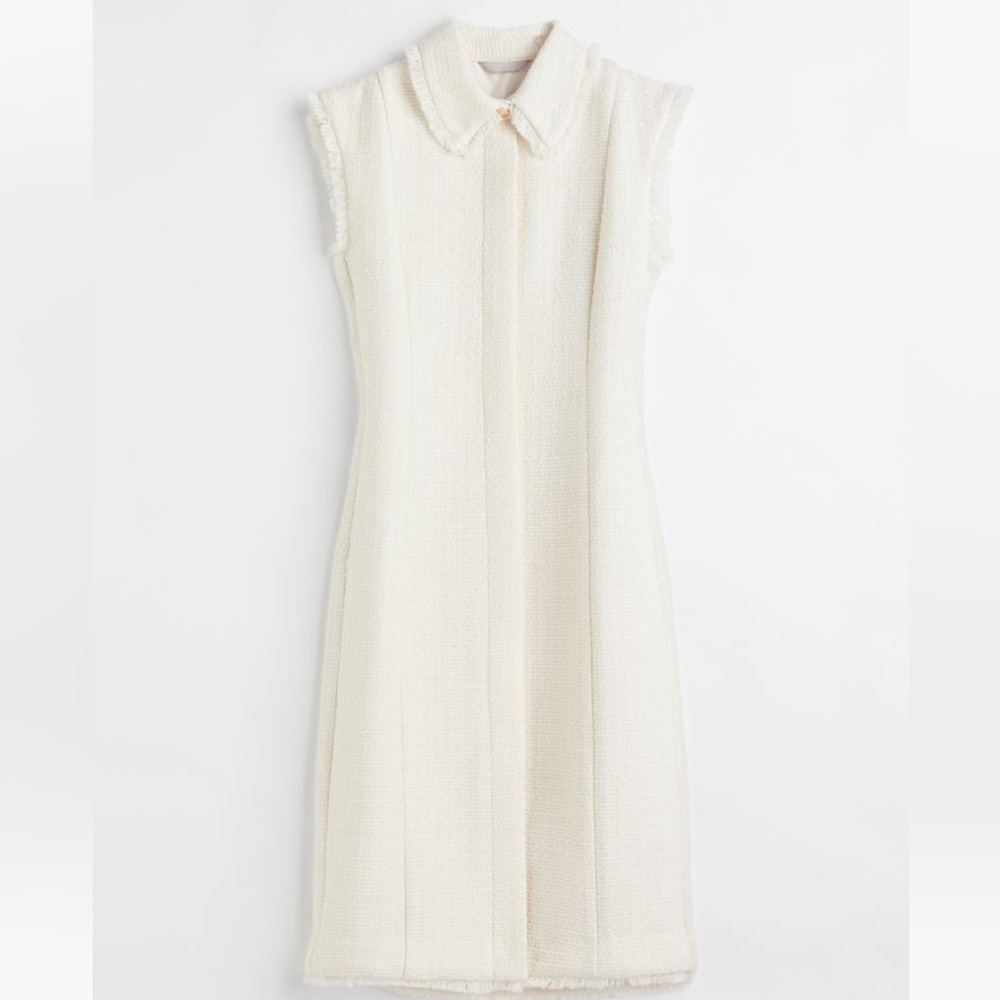 Bouclè wool blend dress button down | H&M